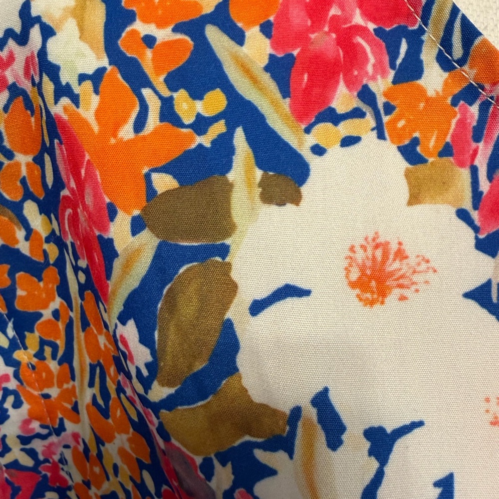 NWT…Boutique Floral Pattern Bow Detail Peplum Sleeveless Top…Size Medium - Picture 3 of 7